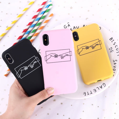 Galartsy Creation of adam minimalist iPhone case