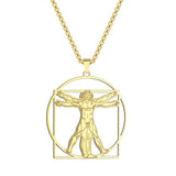 Galartsy Da Vinci Vitruvian Man Necklace, view 6