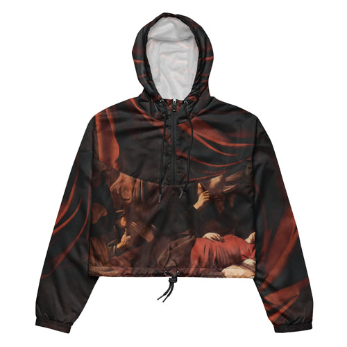 Galartsy Death of the Virgin Caravaggio cropped windbreaker
