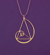 Galartsy Spiral Golden ratio Necklace, view 2