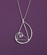 Galartsy Spiral Golden ratio Necklace, view 3