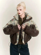Galartsy Embroidered Jacquard Winter Jacket, view 2