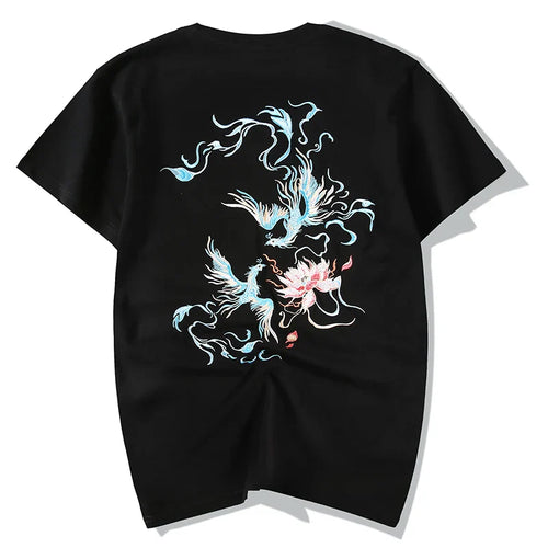 Galartsy Embroidered Eternal Phoenix Dance T-shirt