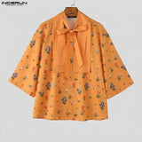 Galartsy Floral Patchwork Tie-Up Shirt, view 4