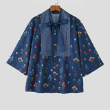 Galartsy Floral Patchwork Tie-Up Shirt, view 6