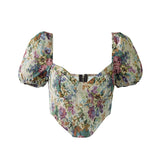 Galartsy Floral Tapestry Corset Top, view 5