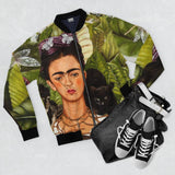 Galartsy Frida Self-Portrait with Thorn Necklace and Hummingbird Bomber jacket, view 3