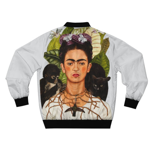 Galartsy Frida Self-Portrait with Thorn Necklace and Hummingbird Bomber jacket