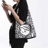 Galartsy Girl with a pearl earring doodles Shoulder bag, view 2