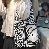 Galartsy Girl with a pearl earring doodles Shoulder bag, view 3