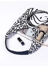 Galartsy Girl with a pearl earring doodles Shoulder bag, view 5