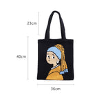 Galartsy Girl with a Pearl Earring knitted tote bag, view 5