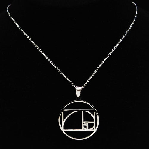 Galartsy golden ratio fibonacci inspired necklace
