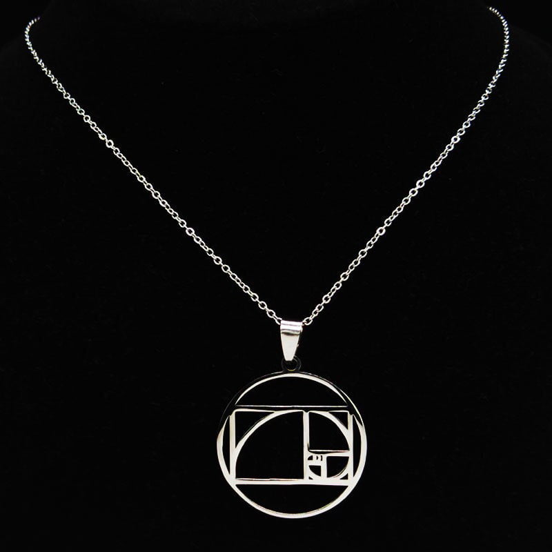 Galartsy golden ratio fibonacci inspired necklace