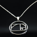 Galartsy golden ratio fibonacci inspired necklace, view 4