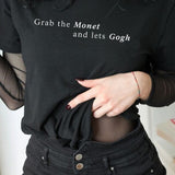 Galartsy Grab the Monet & let's Gogh T-shirt, view 3