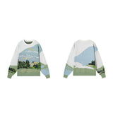 Galartsy Green Wheat Field with Cypress Sweater, view 6