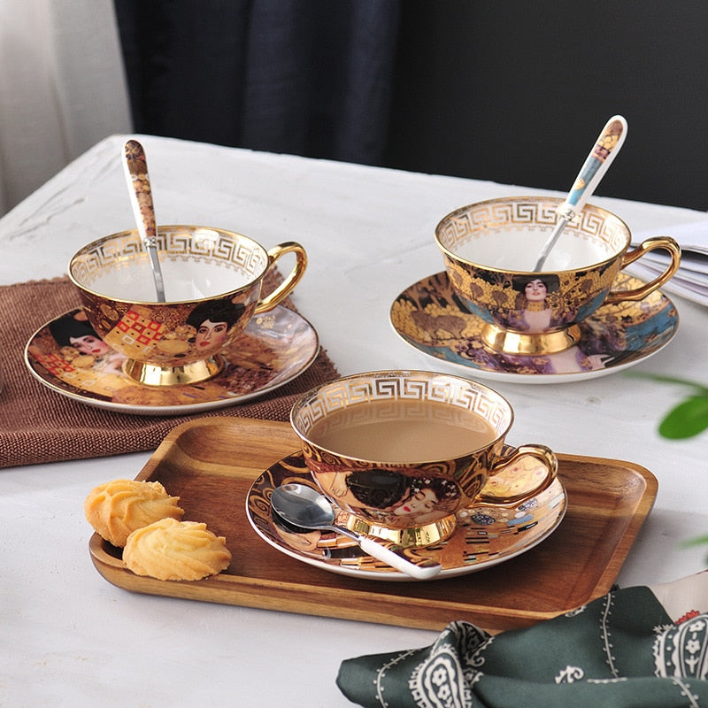 Galartsy Gustav Klimt Bone China Coffee Set