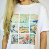 Galartsy Hokusai grid T-shirt, view 2