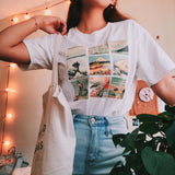 Galartsy Hokusai grid T-shirt, view 6