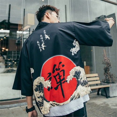 Galartsy Hokusai inspired Kimono Streetwear