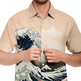 Galartsy Hokusai The Great Wave off Kanagawa BUTTONED SHIRT, view 3