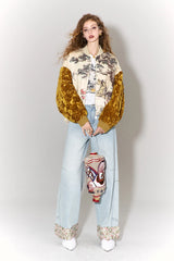 Galartsy Horse & Pine Velvet Jacket, view 5