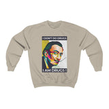Galartsy I don't do drugs, I am drugs Dali Sweatshirt, view 3