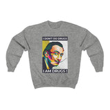 Galartsy I don't do drugs, I am drugs Dali Sweatshirt, view 4