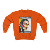 Galartsy I don't do drugs, I am drugs Dali Sweatshirt, view 6