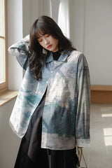 Galartsy Impresionnism inspired Gradient Vintage Shirt, view 2