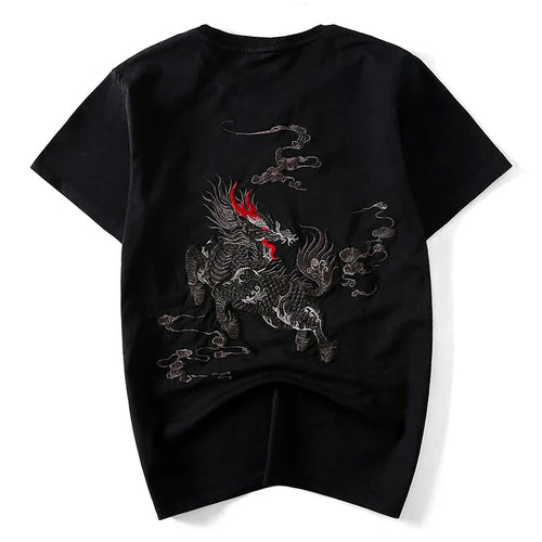 Galartsy Qilin Embroidered T-shirt