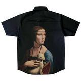 Galartsy Leonardo da Vinci Lady with an Ermin BUTTONED SHIRT, view 2
