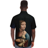 Galartsy Leonardo da Vinci Lady with an Ermin BUTTONED SHIRT, view 5