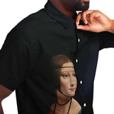 Galartsy Leonardo da Vinci Lady with an Ermin BUTTONED SHIRT, view 6