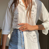 Galartsy Line art faces Shirt, view 3