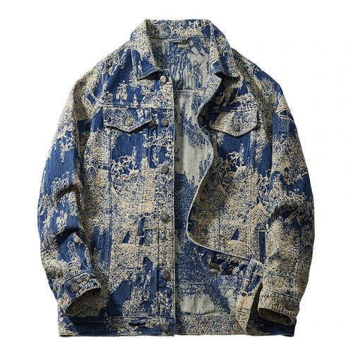 Galartsy Scenic Jacquard Denim Jacket