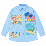 Galartsy Oil Painting Inspired Oversized Shirt, view 3