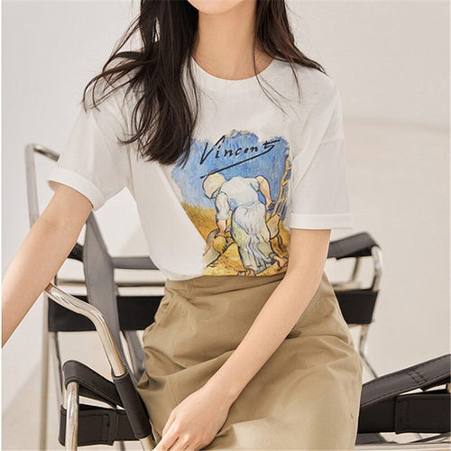 Galartsy Peasant Woman Bruising Flax T-shirt