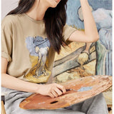 Galartsy Peasant Woman Bruising Flax T-shirt, view 2