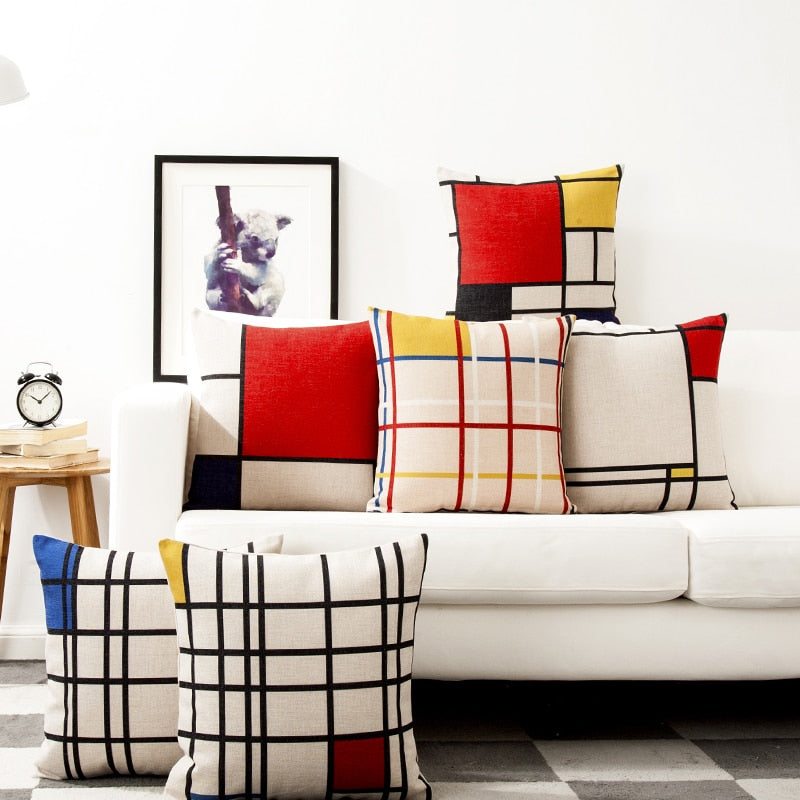 Galartsy Piet Mondrian Pillow Covers