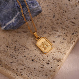 Galartsy Renaissance Angel Gold Plated Card Necklace, view 3