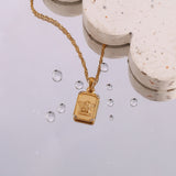Galartsy Renaissance Angel Gold Plated Card Necklace, view 6