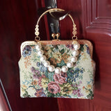Galartsy Rococo Floral Embroidery Purse, view 2