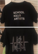 Galartsy School Kills Artists T-Shirt, view 2