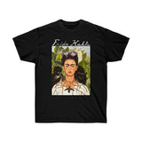 Galartsy Self-portrait with thorn necklace and hummingbird Frida Kahlo T-shirt, view 2