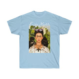 Galartsy Self-portrait with thorn necklace and hummingbird Frida Kahlo T-shirt, view 5