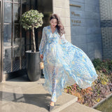 Galartsy Van Gogh Starry Night dreamy long dress, view 2
