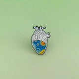 Galartsy Starry Night Heart Enamel pin, view 3
