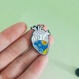 Galartsy Starry Night Heart Enamel pin, view 4